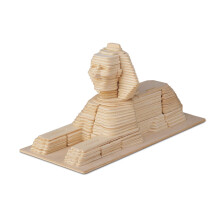 Puzzled 3D-puzzel Sfinx houtbewerking bouwmodelset Uniek leuk en leerzaam doe-het-zelf houten speelgoed Model in elkaar zetten Onafgewerkt knutselen