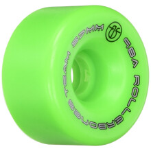 Rollerbones Team Logo 98A Recreational Roller Skate Wheels (Set of 8), Green, 57mm