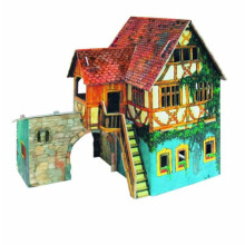 Cleveres Matrosenhaus aus Papier mit Figuren
