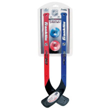 Franklin Sports Mini Hockey Flex Stick and Ball Set - Play Knee Hockey Anytime Anywhere - Kids Hockey Set - NHL - Includes 2 Mini Sticks and 2 F