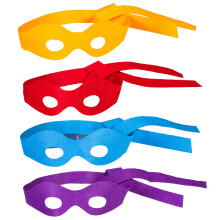 Teenage Mutant Ninja Turtles Halloween Costume Cosplay 4 Felt Eye Masks