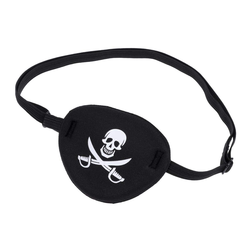 Masque Pour Les Yeux Winomo Pirate Skull Crossbone Pour Enfants (Noir)-image