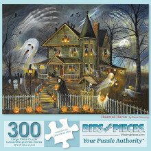 Bits and Pieces - 300 grote puzzel voor volwassenen - Haunted Haven - 300 pc's Halloween Jack-o-Lanterns Jigsaw van kunstenaar Ruane Manning
