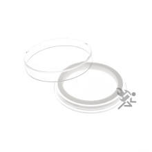 Air-Tite High Relief 40 mm witte ringmuntcapsules voor 2oz Elemetal-ronden, 5 stuks