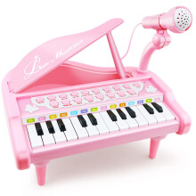 Love & Mini Piano Keyboard Toy For Girls - 24 Keys Toddler Piano Music Legetøjsinstrumenter med mikrofon lyserød klaverlegetøj til 1 2 3 år gamle