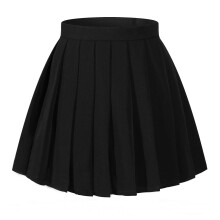 Beautifulfashionlife A-Linien-Plissee-Kost mr cke f r M dchen mit hoher Taille (M, Schwarz)
