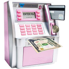 Salvadanaio ATM aggiornato 2024 per soldi veri per adulti e bambini con carta Mini salvadanaio ATM per ragazzi e ragazze Accesso con password Ric