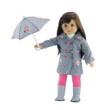 Emily Rose 18 tommer dukket?j og tilbeh?r | 5 -PC Raincoat 18 """" Doll Outfit Gift Set - inklusive matchende regnst?vler og arbejdende paraply