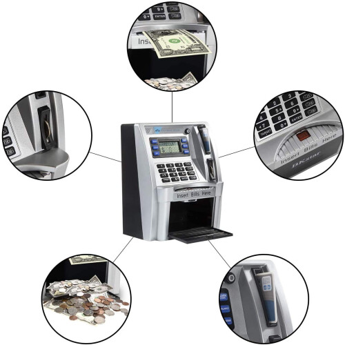 ATM Ταμιευτήριο για Πραγματικά Χρήματα για Ενήλικες & Παιδιά με Κάρτα 2