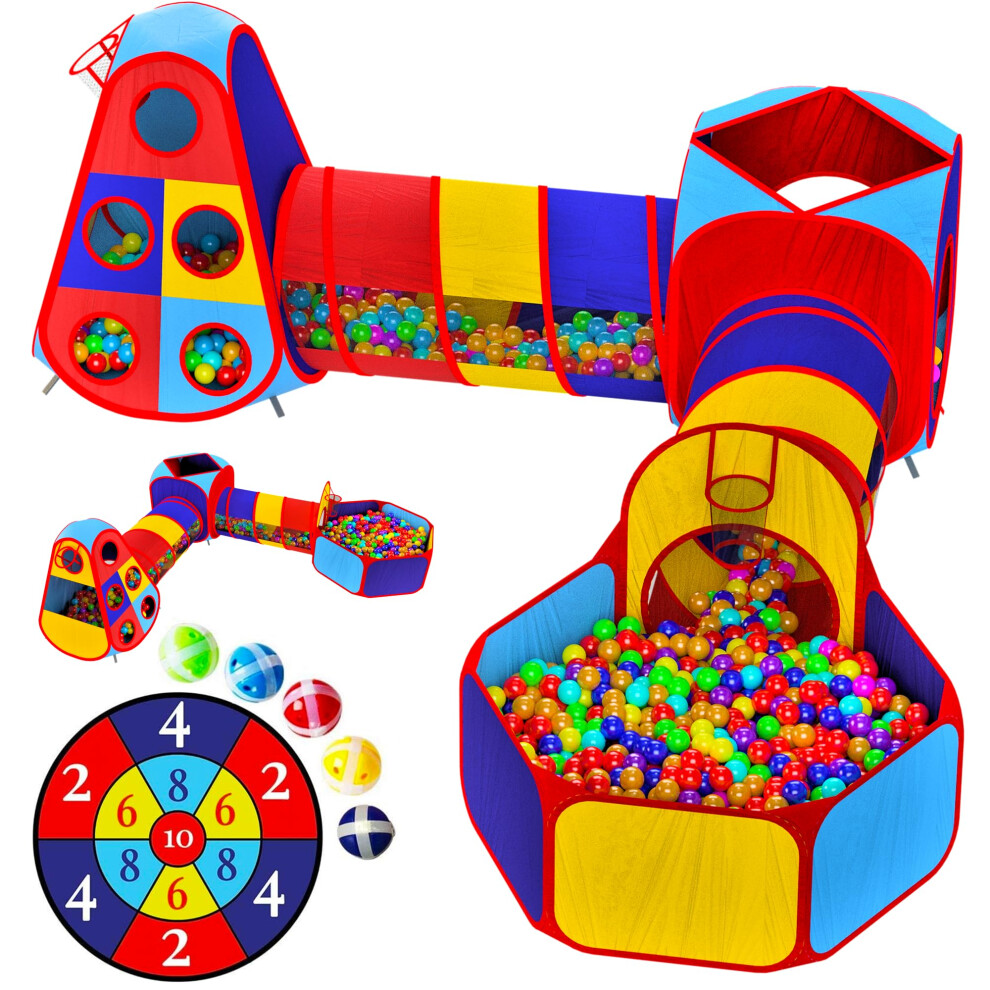 Playz 5 pi   ces Tente de jeu pour enfants Jungle Gym Ball Pit Tentes pop-up et tunnel de jeu pour tout-petits b   b   s et enfants Ensemble de maison