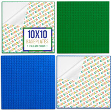 Barcaloo Peel and Stick zelfklevende basisplaten Mat bouwsteen basisplaten Multipack panelen voor spelen op tafel - 10 inch x 10 inch zelfklevende bo