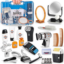 Jeu de simulation de salon de coiffure 24 pi ces Mon premier kit de rasage et de toilettage pour tout-petits, avec accessoires de coiffure et b
