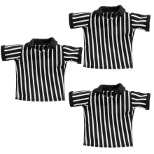 Lot de 3 chemises d'arbitre en tissu pour figurines de catch