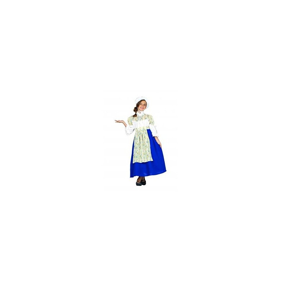 Robe coloniale pour fille - bleu Med 8