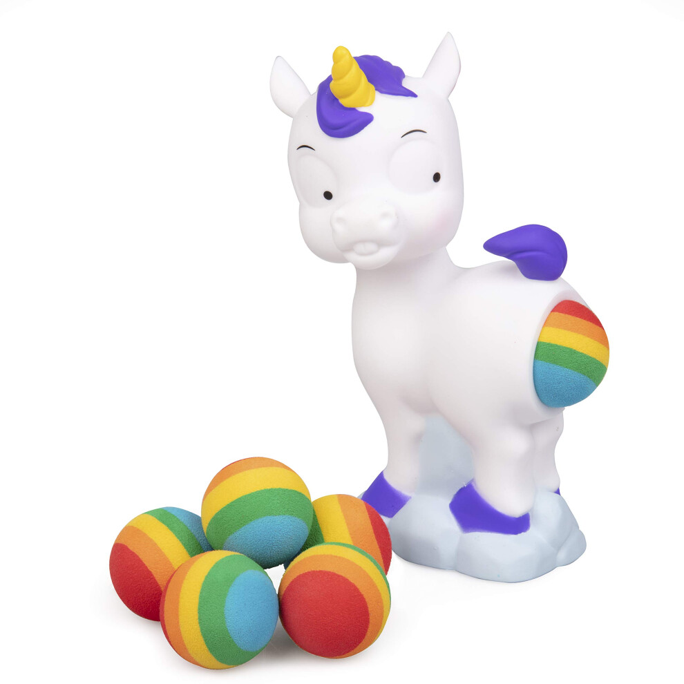 Hog Wild Pooping Unicorn - Giocattolo Scoppiettante A Forma Di Unicorno - Scoppia Palline Di Schiuma Fino A 6 Metri - 6 Palline Incluse - Et 4+-image