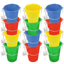 ArtCreativity 6 inch mini plaja plaja plaja ?i lopata set - pachet de 12 - gale?i de culori asortate ?i lope?i albi - jucarii de plaja de vara -