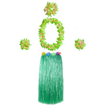 Hawaiiansk Luau Hula-gr?snederdel med stort blomsterkostumes?t til dansefestdekorationer (32"""" - gr?n)