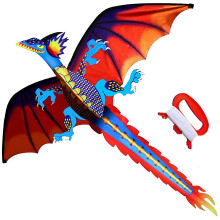 HENGDA KITE-Uppgradering Klassisk Drak Kite Stereoskopisk Drake för Barn & Vuxna Lätt att Flyga för Nybörjare 55 tum x 62 tum