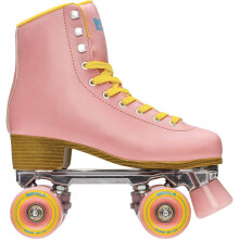 Impala Rollerskates Impala Quad Skate voor meisjes (groot kind/volwassene) roze/geel 8 (VS heren 6 dames 8) M