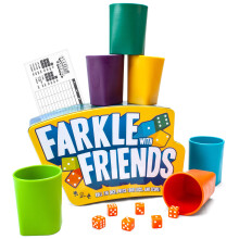 Brybelly Farkle with Friends  Wrfelspiel fr 26 Spieler fr den Spieleabend mit der Familie  inklusive 6 Wrfelbechern, 36 Wrfel-Scorecards und
