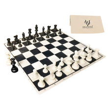 HOLYKING 19"""" Toernooidoek Schaakbordset - Draagbare reisschaakspelset Oprolbare combinatie - Schaakset voor beginners voor kinderen en volwassenen