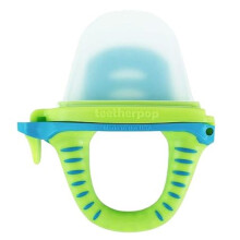 Teetherpop Fillable Silicone Teether for Babies - Breastmilk Popsicle Molds for Teething with Spill-Proof Sippy Slits - Freezable Baby Teethers for L
