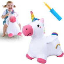 iplay ilearn panalone amici unicorno cavalli da bambino che rimbalza sugli animali da salto gonfiabile peluche salta