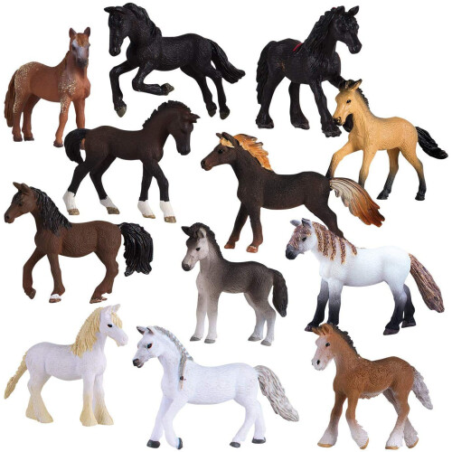 Liberty Importer 12 pcs Deluxe Plastic Horse Fig