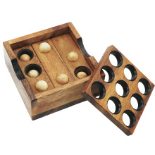 BSIRI Wooden Board Games Educational Sets Classic for Coffee Table or Home Decor and Living Room Decor Rustic Golf Game (Gopher Holes) Made by Wo