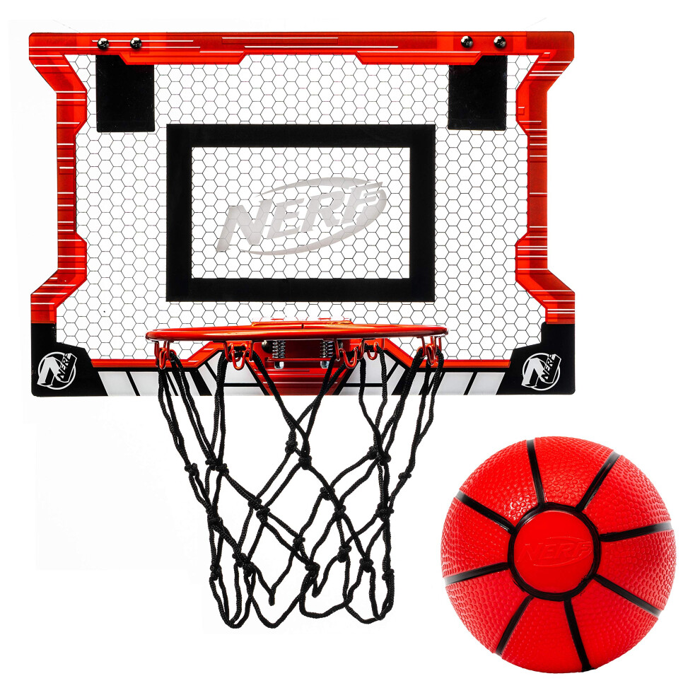 Photos - Basketball Hoop NERF Set - Pro Hoop Mini Hoop Set with Mini Basketball - Steel Rim Great for Dunking - Over The Door Ba