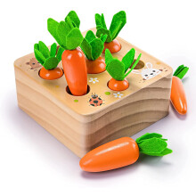 Ancaixin Montessori Toys for Babies 6-12 Months Wooden Toys for 1 Year Old Boys and Girls Educational Carrot Harvest Toy for Toddlers Shape Sorting