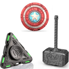 Hammer Fidget Spinner Toys for Kids Adults Glow in The Dark Luminous Tri Spinner Metal 2 in 1 Infinity Cube Desk Decor Stress Relief ADHD Birthday