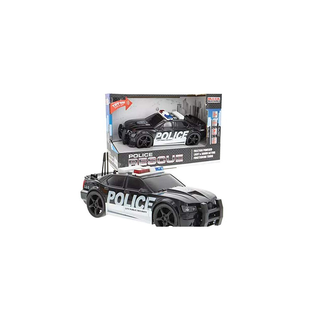 Friction Powered Police Car Toy Rescue Vehicle with Lights and Siren Sounds for Boys Toddlers and Kids  Pull Back 1:20 Diecast Emergency Transport Veh-image-OPC-PFFRKXG-NEW