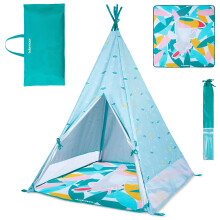Babymoov Tipi voor binnen en buiten | Tipi-tent voor kinderen, inclusief speelmat, draagtas en haringen