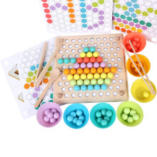 QZMTOY Fa pcks deszka gyngyk Jtk tanuls Montessori jtkok Sznvlogats Egymshoz illo jtkok kisgyermekeknek Szmoljtk gyerekeknek Okta