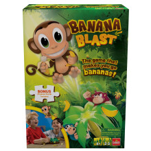 Banana Blast - Pull The Bananas Until The Monkey Jumps Game - Includes a Fun Colorful 24pc Puzzle by Goliath   Green