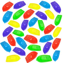 Artcreativity Blow Mold Legetøjsbåde til børn Sæt med 36 Floating Plastic Pool and Bath Tub Toys in Webrant Colour