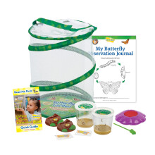 Insect Lore Butterfly Garden: Original Habitat and Two Live Cups of Caterpillars with STEM Butterfly Journal - Life Science & STEM Education - Butter