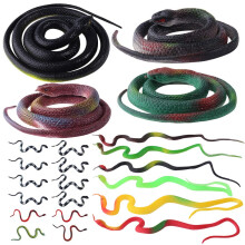 ONESING 22 Stck knstliche Schlange aus Gummi, realistische Schlange, 45,7121,9 cm, Halloween, schwarze Schlange, Spielzeug fr den Garten, Requisi