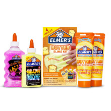 ELMER'S Butter Slime Kit  Includes Elmer's Glow in the Dark Glue  Elmer's Glitter Glue  Elmer's Butter Slime Activator  4 Count