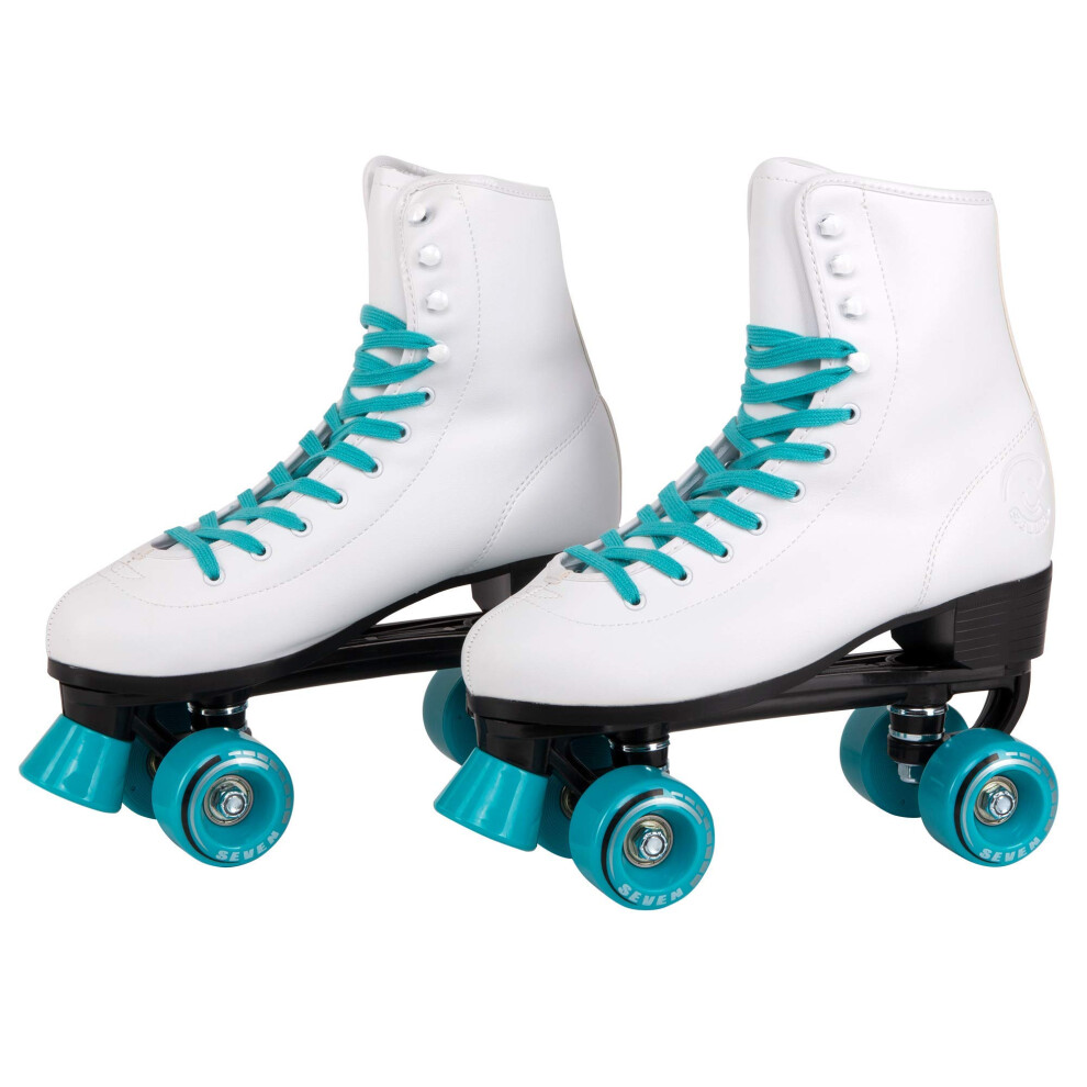 C SEVEN C7skates Quad Roller Skates | Retro Design (Teal  Youth 1)