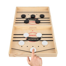 Kongwal Large Sling Puck Game Foosball Winner Board Game Wooden Hockey Table Game Fast Paced Slingshot Game Board Rapid Sling Table Battle Sp