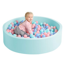 TRENDBOX Extra Large Soft Foam Ball Pit 51.2 x 11.8 in Large Sponge Round Ball Pool NOT INCLUDE BALLS Indoor Round Ball Pits Children Toddler Playpen