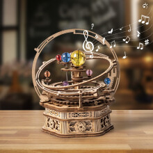 ROKR 3D-Holzpuzzle fr Erwachsene, mechanische Spieluhr  Sternennacht, DIY, rotierende Spieluhr, Modellbaustze fr Teenager, Basteln/Hobbys/Geschen