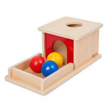 Adena Montessori houten speelgoed voor baby's van 6-12 maanden, 3 ballen, sorteren en stapelen, kleurrijk leerzaam educatief speelgoed voor peuters en