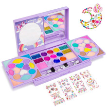 Tomons Kit de maquiagem infantil para meninas Princesa Conjunto de brinquedos cosmticos lavveis ????reais com espelho - Presente de brinquedos