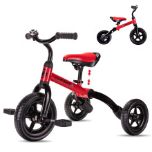 YGJT 3 i 1 trehjulet cykel til sm?b?rn i alderen 2 3 4 ?r gamle folde b?rnecykler med justerbart s?de og aftageligt pedal ride-on leget?j til sp?