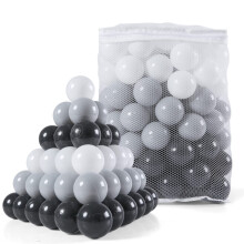 Starbolo Ball Pit Balls - 100 PCS Plast Play Play Pit Balls Crawl Balls With Color Black Grey White For Baby Kids Playpen Pool Tub Toy 2,2 tum.