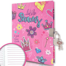 GINMLYDA pigedagbog med ls til brn 7x5,25 tommer 160 forede sider Secret Pink Princess Notebook til piger Journal med ls til brn Frskole Skr