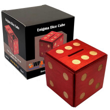 Puzzle Box Enigma kockakocka Pnz s ajndktart fbl kszlt varzstrkks zrban, rejtett rekeszes malacpersely fejtro jtkkal (piros)